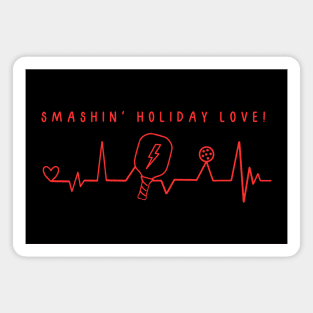 Smashin' Holiday Love! Pickleball, Christmas Magnet